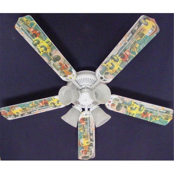 Lightitup Construction Dump Trucks Ceiling Fan 52 in. LI2543755